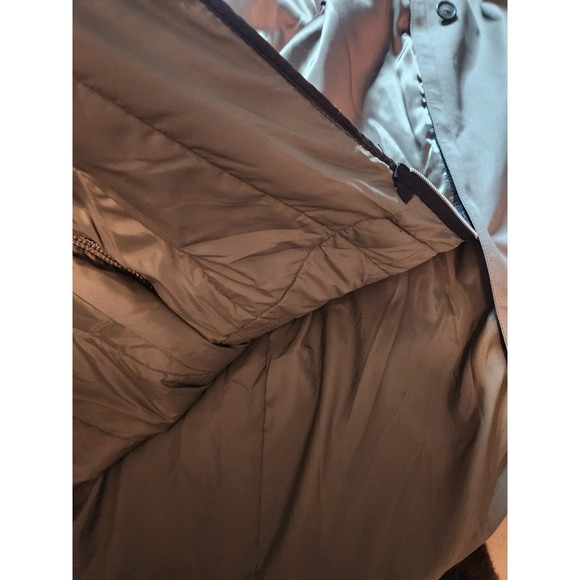 London Fog Classic Double Breasted Trench Coat Men's 42 Long Olive Belted - Picture 8 of 9